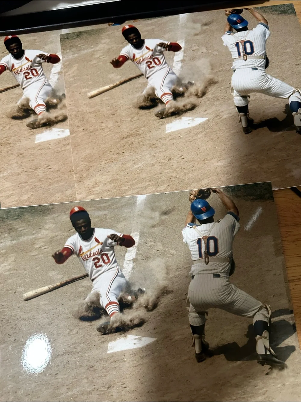 Lou Brock vs Jerry grote lot of 5 8x10 photos Baseball Wall Art Print